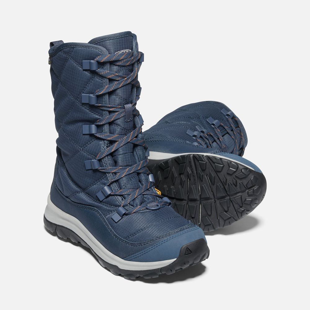 Botas de Invierno Keen Mexico Azul Marino - Mujer Terradora Ii Lace Up Waterproof - FB5892670